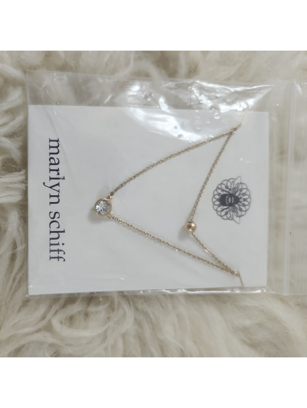 Marlyn Schiff Double Layered Necklace Dainty Gold Tone Gift Idea Minimalist